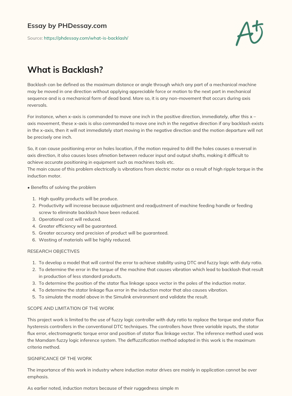 What is Backlash? (600 Words)