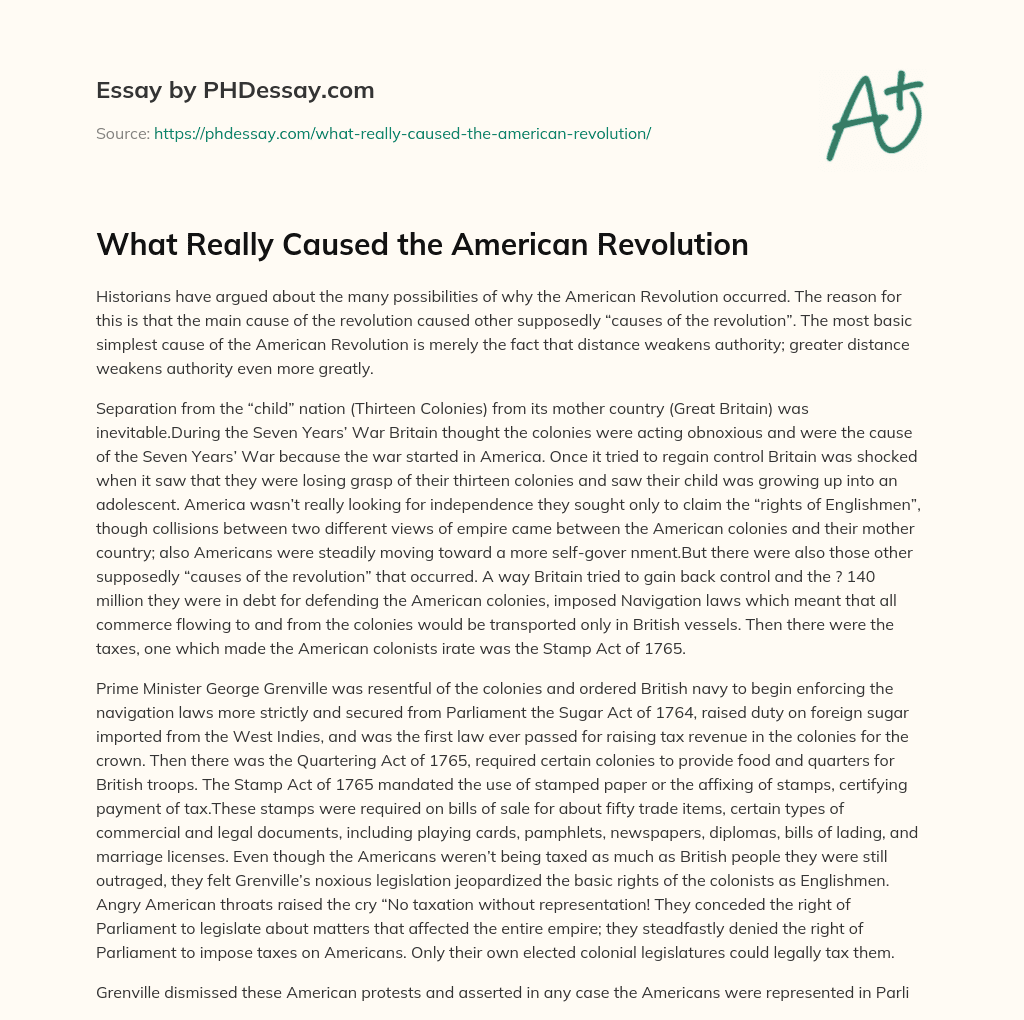 american revolution research essay
