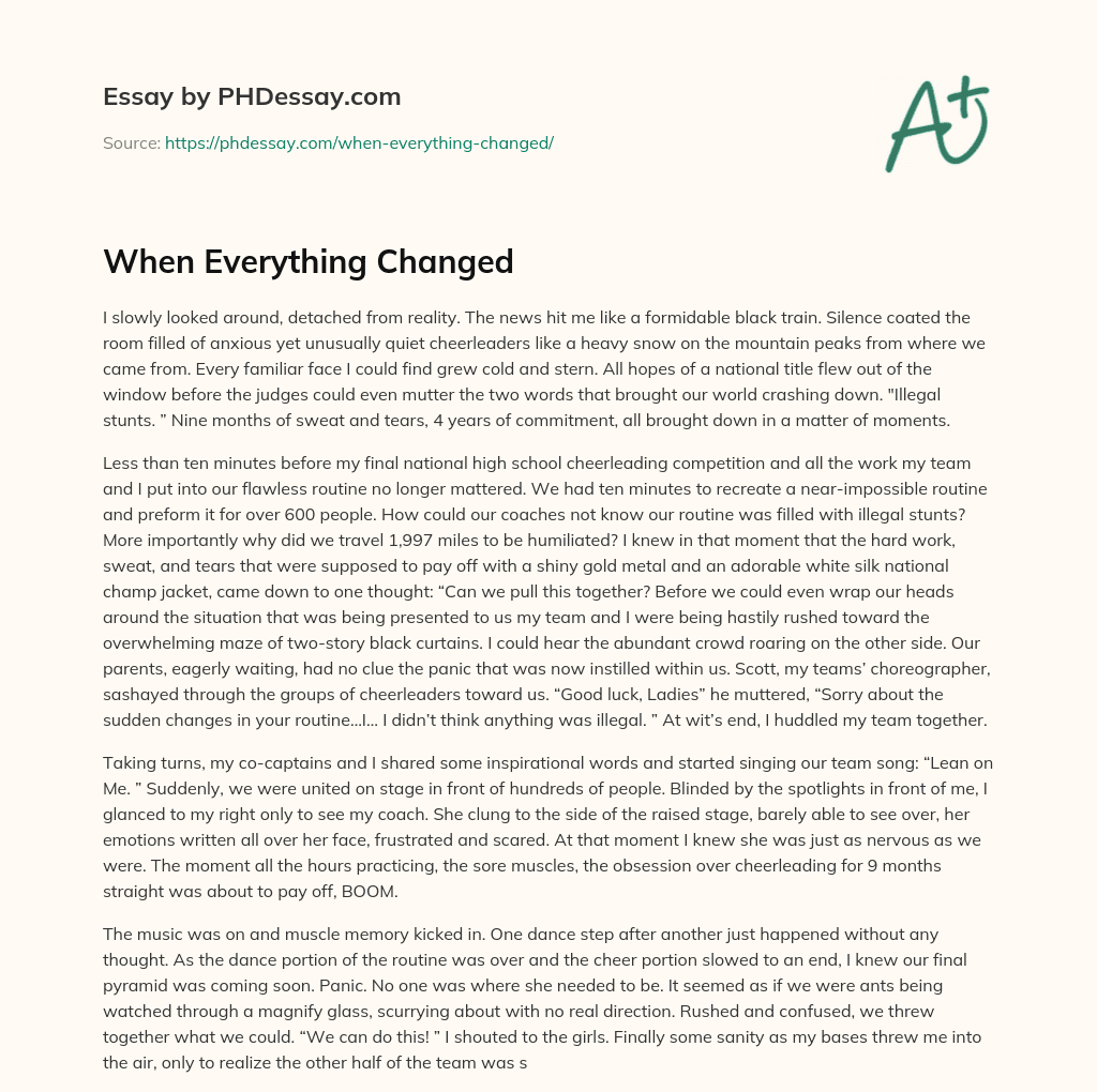 When Everything Changed essay