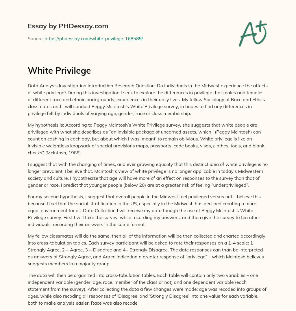 essay on what is privilege