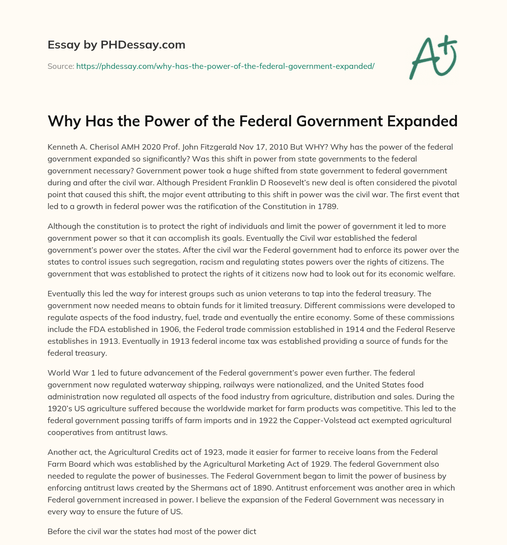 why-has-the-power-of-the-federal-government-expanded-phdessay