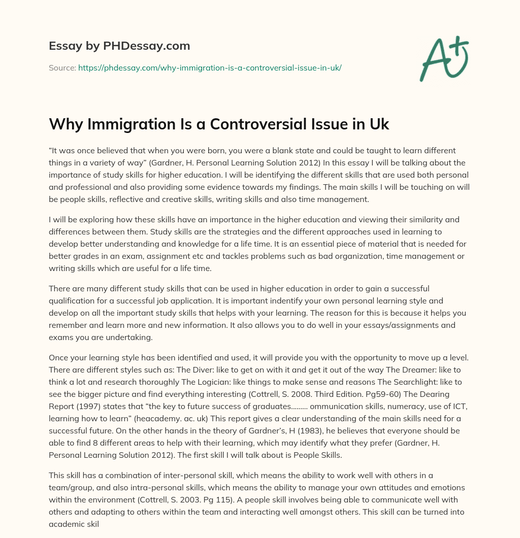 Why Immigration Is a Controversial Issue in Uk essay