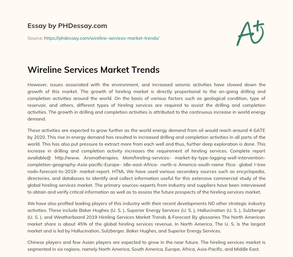 Wireline Services Market Trends essay
