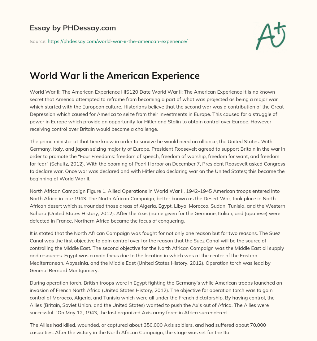 is there one american experience essay