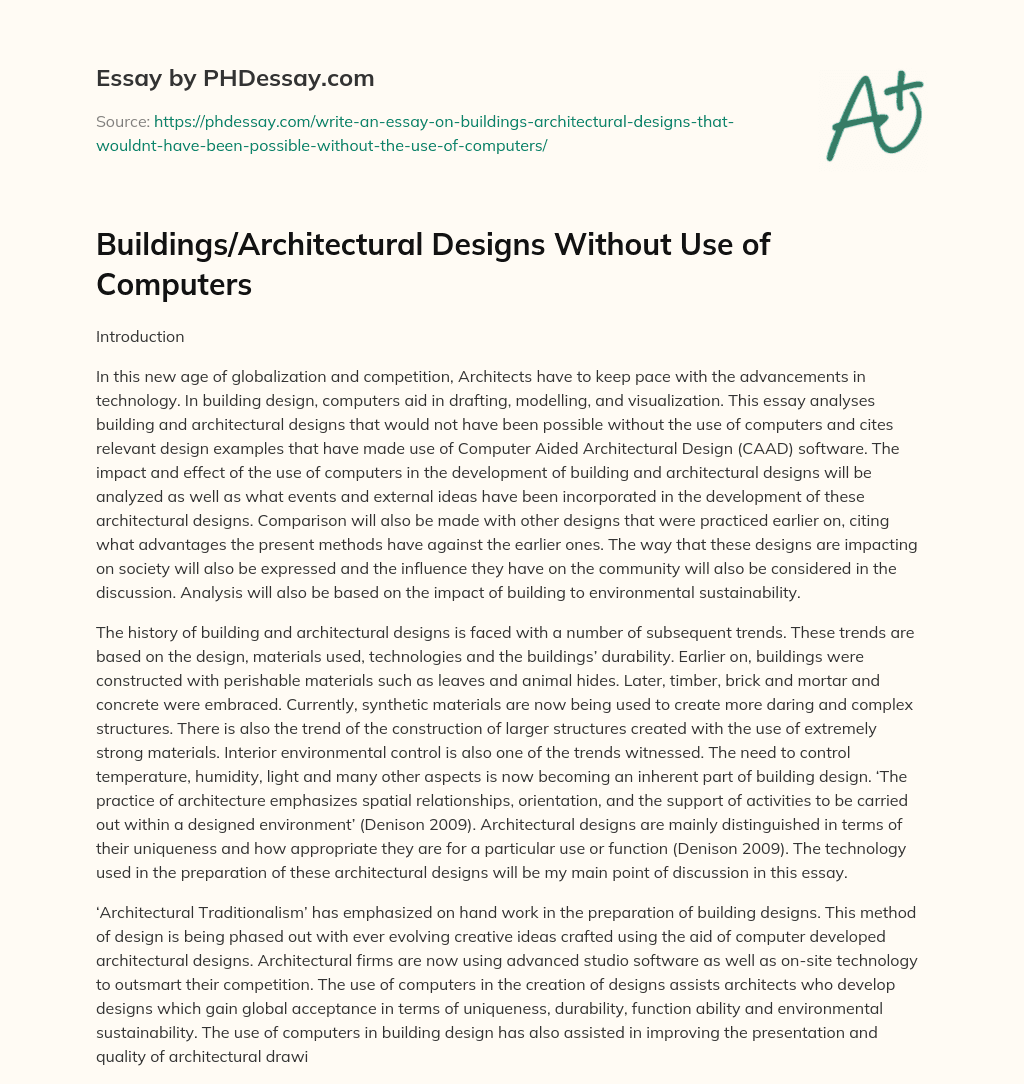 architectural design essay