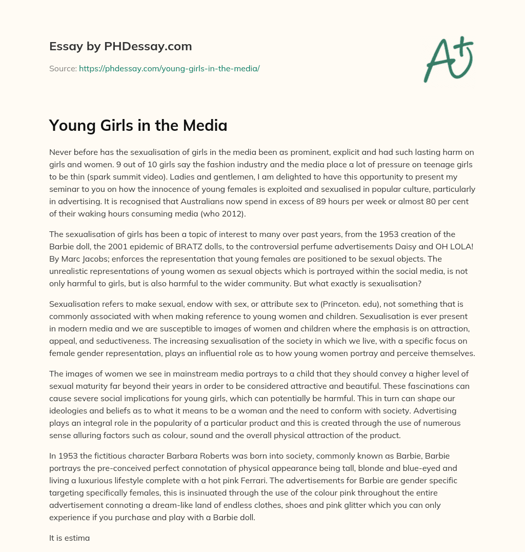 Young Girls in the Media essay