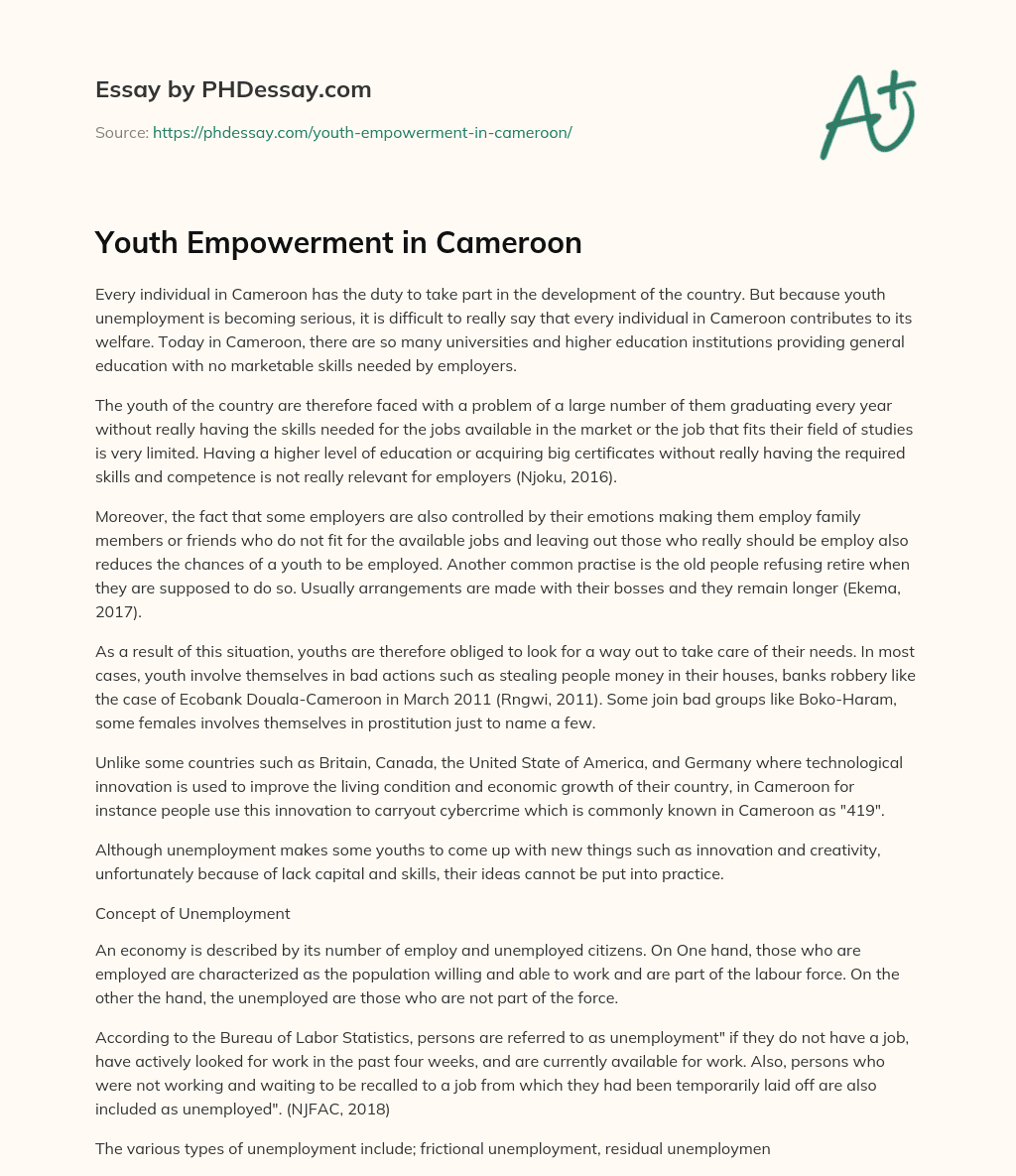 an essay on youth empowerment