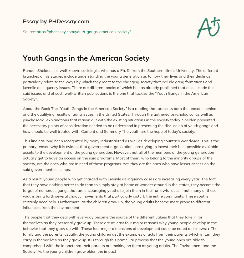 youth gangs research article