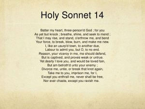 John Donne's 'Holy Sonnet 14'