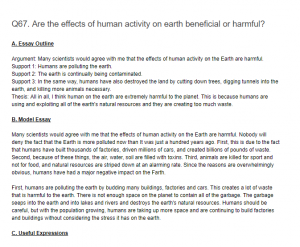 Effects of human activity on earth