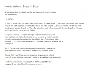 How to Write an Essay: Body