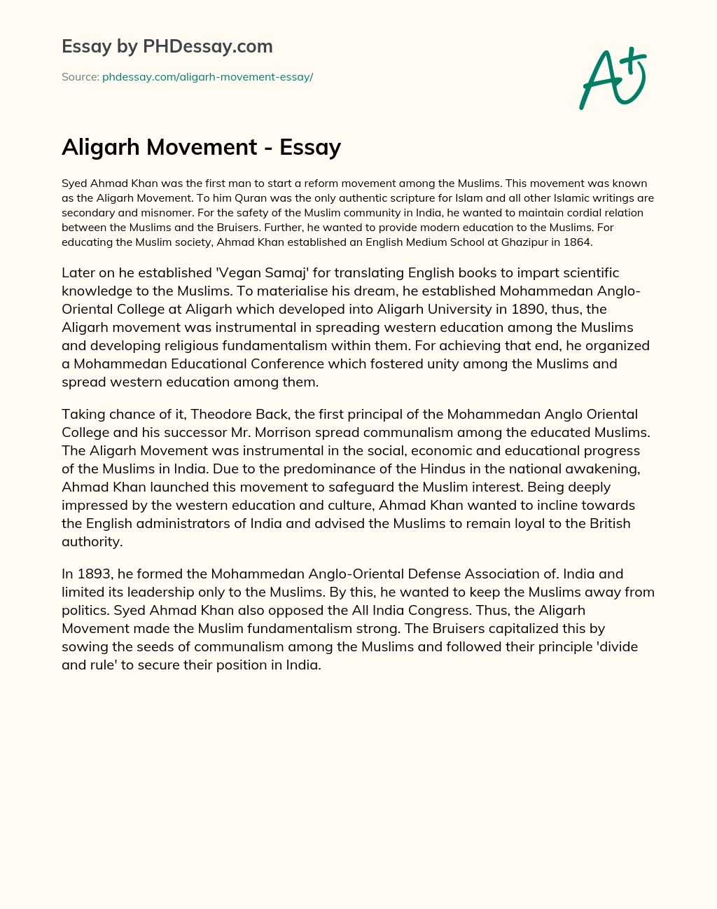 aligarh exhibition essay in english