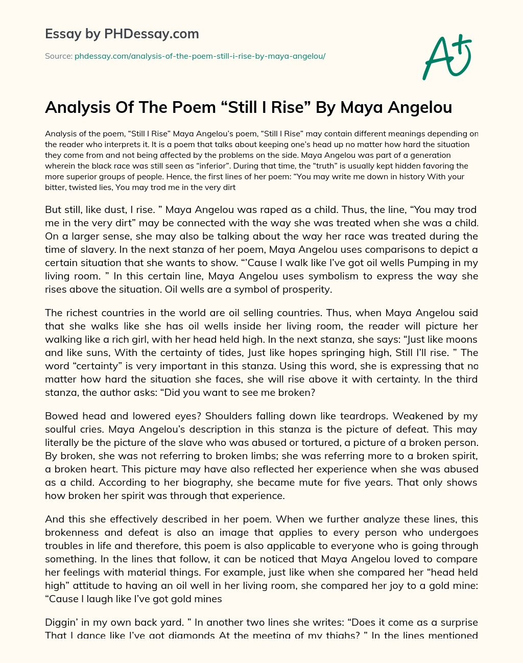 essays written by maya angelou
