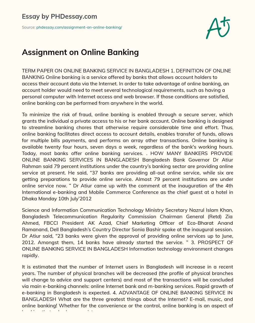 Write an essay on internet banking a mystery of heroism essay