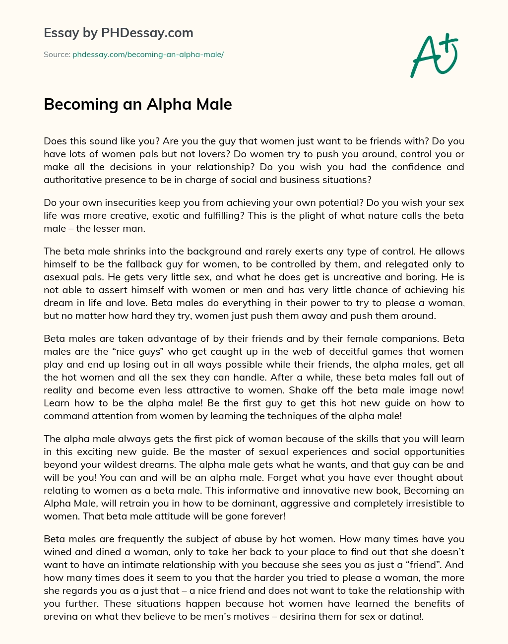 Who is an alpha male