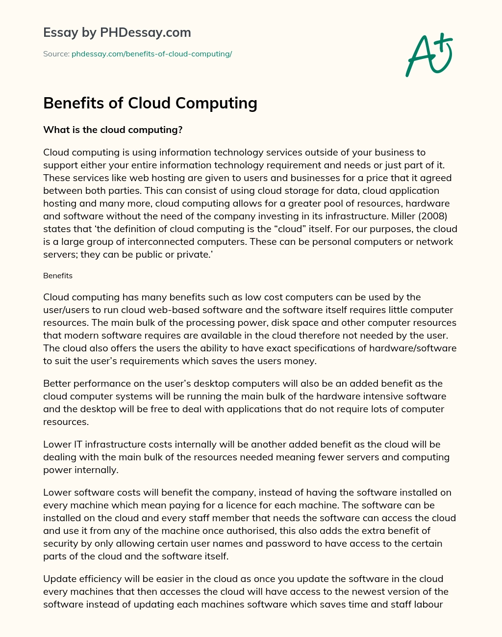 cloud outline essay writing
