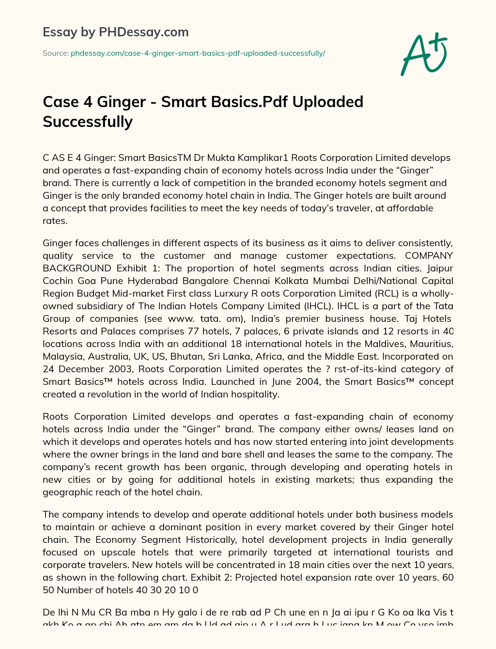 Case 4 Ginger – Smart Basics.Pdf Uploaded Successfully essay