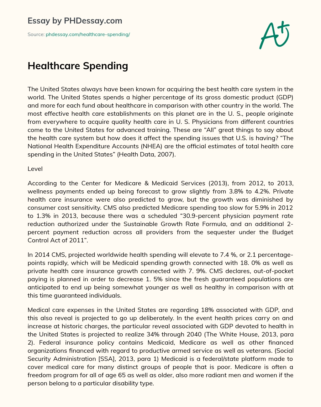 Healthcare Spending essay