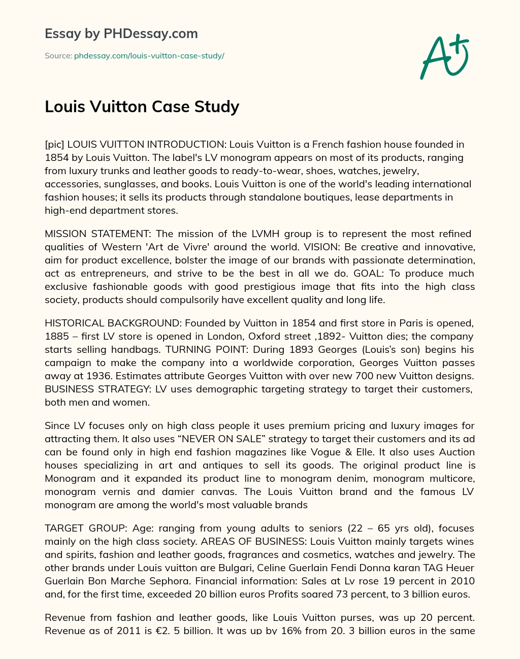lvmh case analysis