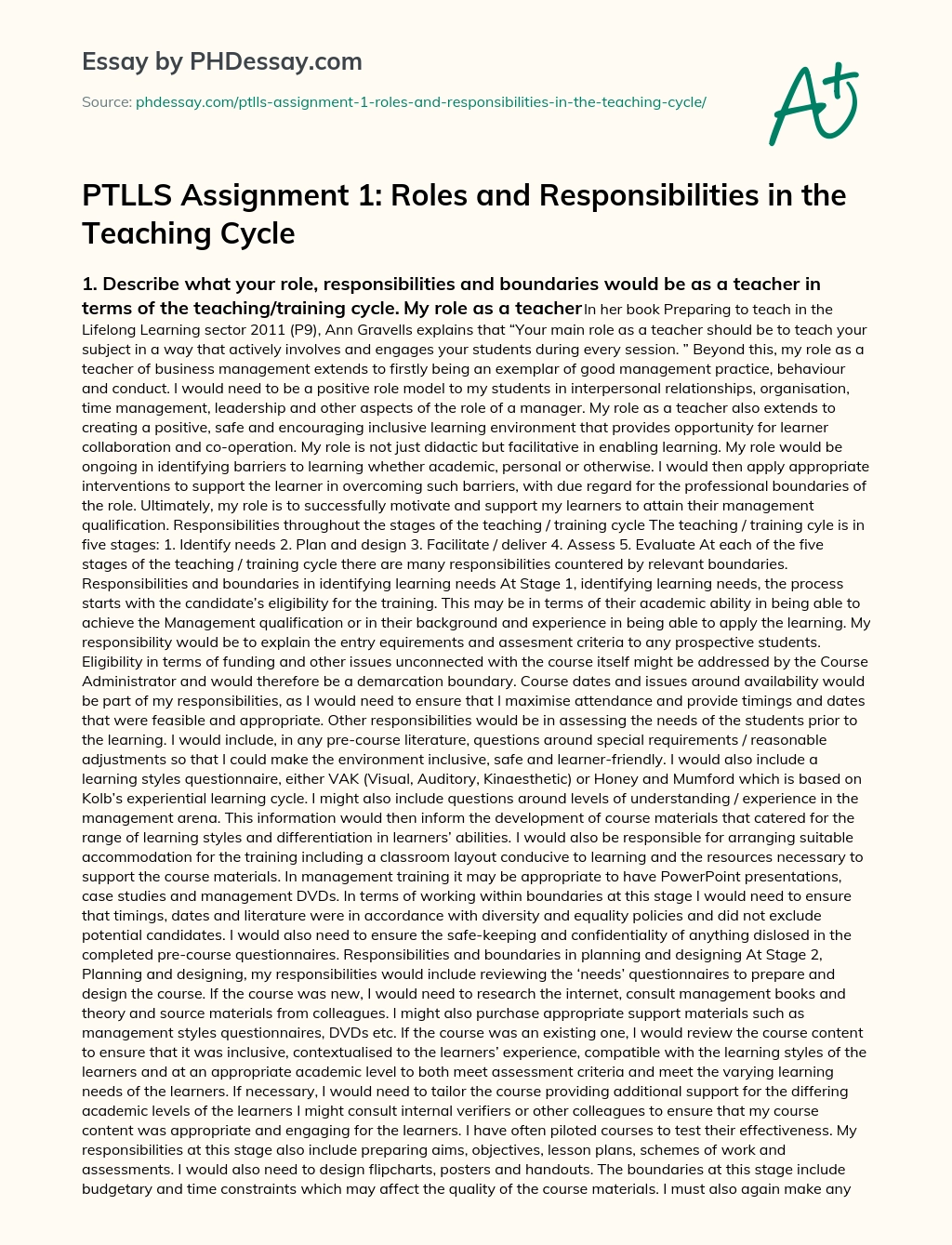 ptlls assignment 2