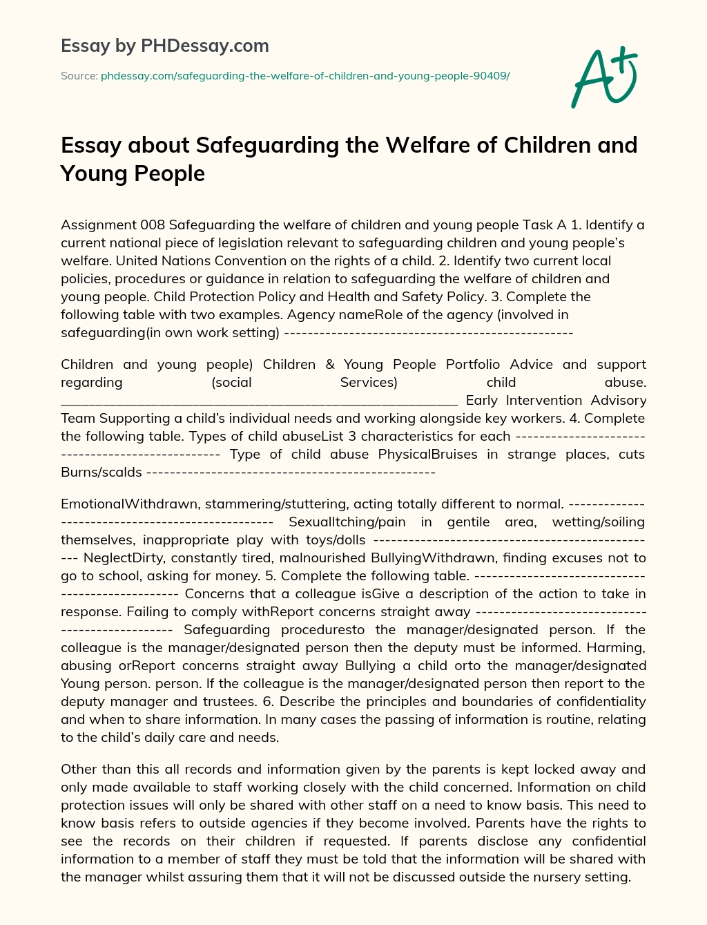 welfare essay