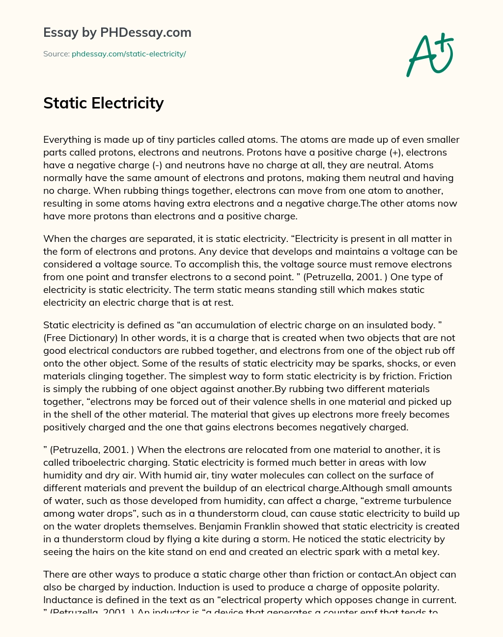 Static Electricity essay