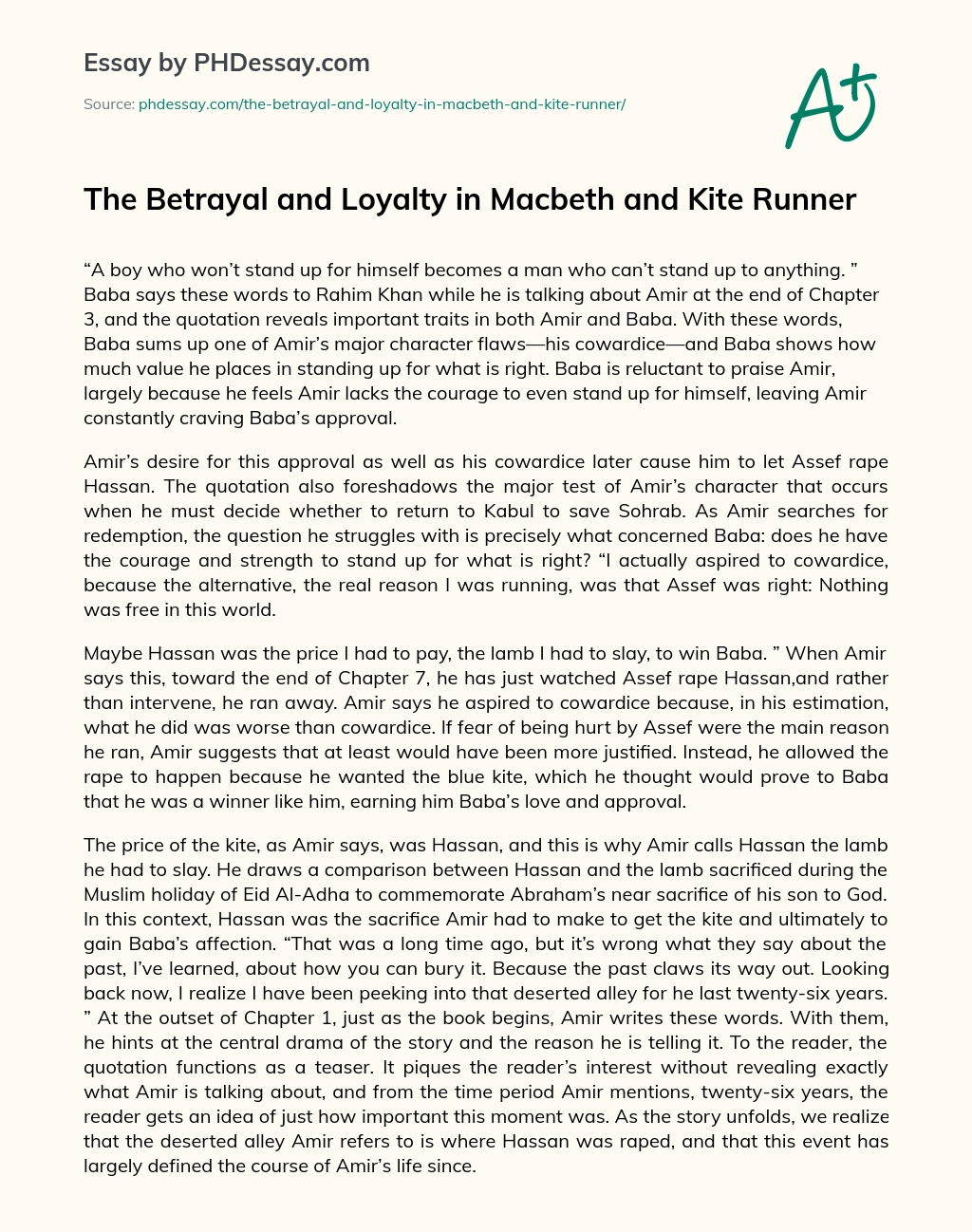 macbeth betrayal essay