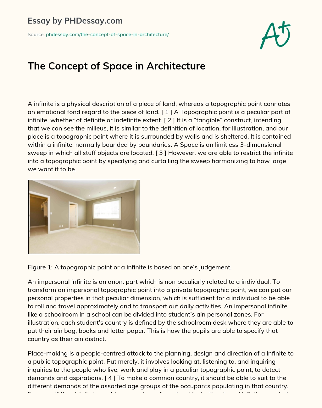 The Concept of Space in Architecture essay