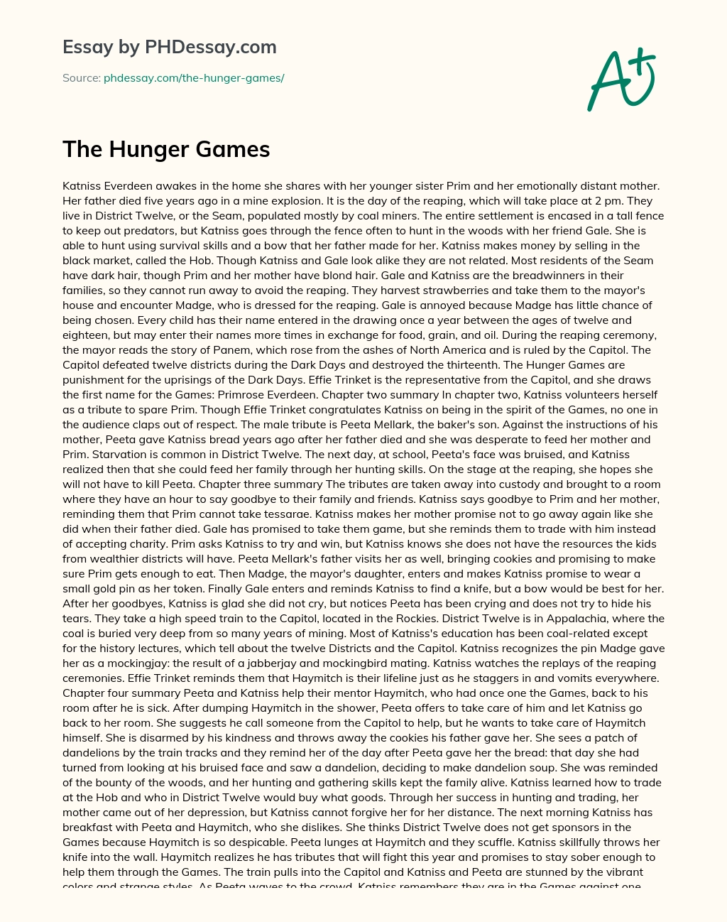 hunger games research paper topics