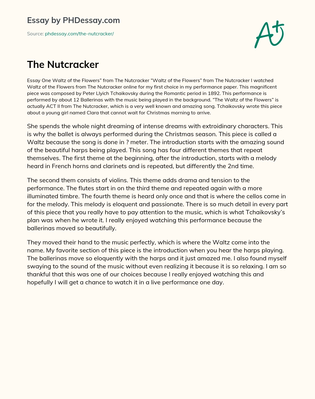 The Nutcracker essay