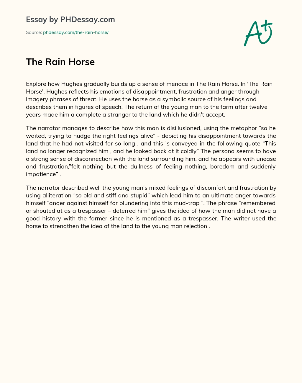 The Rain Horse essay
