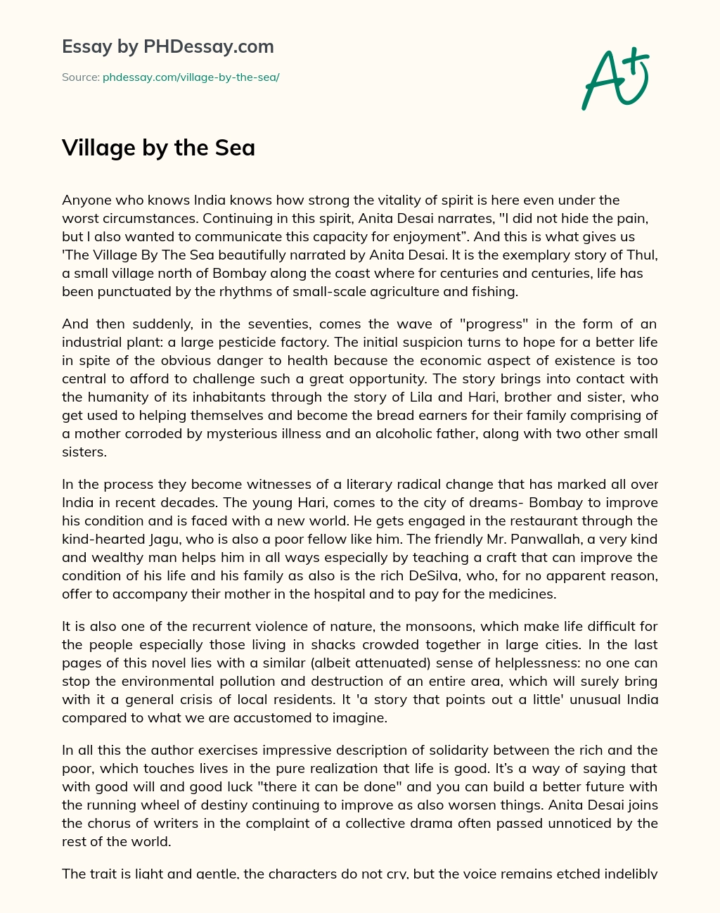 Village by the Sea essay